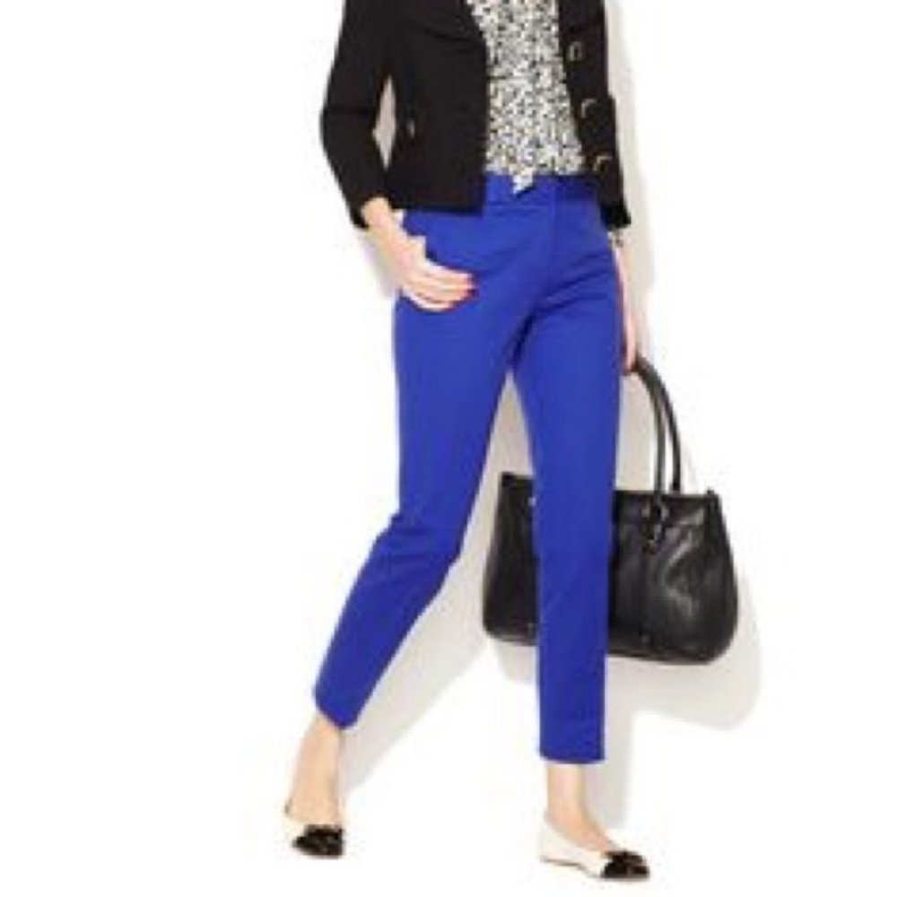 Kate Spade Cobalt Blue Skinny Davis Pants